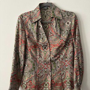 Ann Taylor | Silk Paisley Blouse Size 6